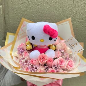 Rosas + Peluche Hello Kitty