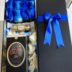 Caja de Regalo Premium “Él Azul” con Whisky Old Parr 18 Años