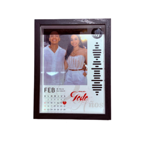 Cuadro Personalizado 15x20 con Calendario y Código Spotify